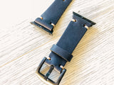 Apple watch band Series 1 2 3 4 5 6 7 8 SE 42-44-45 mm, 38-40-41 mm, Leather watch band, iWatch band, Apple watch leather band Black Leather