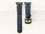 Apple watch band Series 1 2 3 4 5 6 7 8 SE 42-44-45 mm, 38-40-41 mm, Leather watch band, iWatch band, Apple watch leather band Black Leather