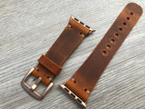 Apple watch band Series 1 2 3 4 5 6 7 8 SE 42-44-45 mm, 38-40-41 mm, Leather watch band, iWatch band, Apple watch leather band Cinnamon Brown