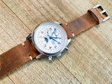 Leather watch strap | Leather Watch Band | Handmade Watch Band | 18 mm, 20 mm, 22mm, 24mm | Antique Brown