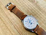 Leather watch strap | Leather Watch Band | Handmade Watch Band | 18 mm, 20 mm, 22mm, 24mm | Antique Brown
