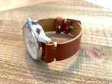 Leather watch strap | Leather Watch Band | Handmade Watch Band | 18 mm, 20 mm, 22mm, 24mm | Antique Tan