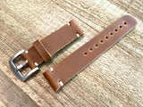 Leather watch strap | Leather Watch Band | Handmade Watch Band | 18 mm, 20 mm, 22mm, 24mm | Bourbon Brown