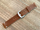 Leather watch strap | Leather Watch Band | Handmade Watch Band | 18 mm, 20 mm, 22mm, 24mm | Bourbon Brown