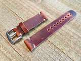 Leather watch strap | Leather Watch Band | Handmade Watch Band | 18 mm, 20 mm, 22mm, 24mm | Wine Color