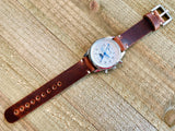 Leather watch strap | Leather Watch Band | Handmade Watch Band | 18 mm, 20 mm, 22mm, 24mm | Wine Color