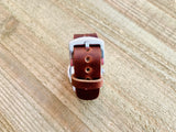 Leather watch strap | Leather Watch Band | Handmade Watch Band | 18 mm, 20 mm, 22mm, 24mm | Wine Color