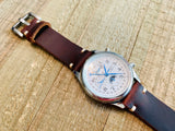 Leather watch strap | Leather Watch Band | Handmade Watch Band | 18 mm, 20 mm, 22mm, 24mm | Dark Reddish Brown