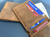 Classic Bifold Leather Wallet - Antique Brown