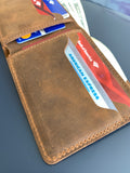 Classic Bifold Leather Wallet - Antique Brown