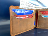 Classic Bifold Leather Wallet - Antique Brown