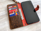 iPhone Wallet, Leather iPhone Case, iPhone 16 Pro Max, iPhone 16 Pro, iPhone 16, 16e, iPhone 16 Plus, iPhone 15 Pro Max, 15 | Flower Case |