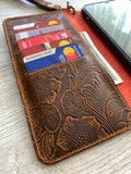 iPhone Wallet, Leather iPhone Case, iPhone 16 Pro Max, iPhone 16 Pro, iPhone 16, 16e, iPhone 16 Plus, iPhone 15 Pro Max, 15 | Flower Case |