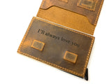 Minimalist Leather Wallet, Pop Up Credit Card Wallet, Leather Wallet, Slim Leather Wallet, Unisex Wallet
