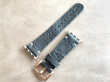 Apple watch band Series 1 2 3 4 5 6 7 8  SE 42-44-45 mm, 38-40-41 mm, Leather watch band, iWatch band, Apple watch leather band - B Flower