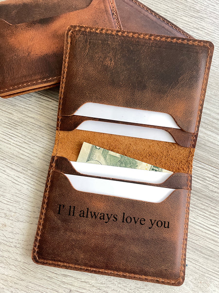 Personalized Thin Minimalist Style Wallet Personalized Wallet 