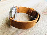 Leather watch strap | Leather Watch Band | Handmade Watch Band | 18 mm, 20 mm, 22mm, 24mm | Camel Color