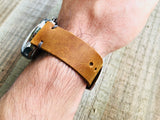Leather watch strap | Leather Watch Band | Handmade Watch Band | 18 mm, 20 mm, 22mm, 24mm | Camel Color