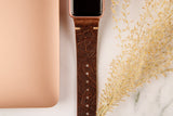 Apple watch band Series 1 2 3 4 5 6 7 8 SE 42-44-45 mm, 38-40-41 mm, Leather watch band, iWatch band, Apple watch leather band - K. Flower