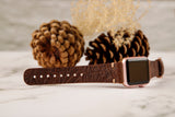 Apple watch band Series 1 2 3 4 5 6 7 8 SE 42-44-45 mm, 38-40-41 mm, Leather watch band, iWatch band, Apple watch leather band - K. Flower
