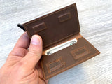 Minimalist Leather Wallet, Pop Up Credit Card Wallet, Leather Wallet, Slim Leather Wallet, Unisex Wallet
