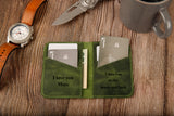 Minimalist Wallet Personalized Card Holder Ultra Slim Wallet Men's Wallet Women's Wallet, Green