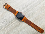 Apple watch band Series 1 2 3 4 5 6 7 8 SE 42-44-45 mm, 38-40-41 mm, Leather watch band, iWatch band, Apple watch leather band Cinnamon Brown