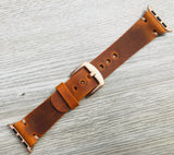 Apple watch band Series 1 2 3 4 5 6 7 8 SE 42-44-45 mm, 38-40-41 mm, Leather watch band, iWatch band, Apple watch leather band Cinnamon Brown