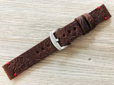Leather watch strap | Leather Watch Band | Handmade Watch Band | 18 mm, 20 mm, 22mm, 24mm | K Flower