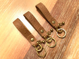 Leather Keychain, Key Fob | Flower Keychain
