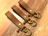 Leather Keychain, Key Fob | Flower Keychain