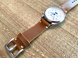 Leather watch strap | Leather Watch Band | Handmade Watch Band | 18 mm, 20 mm, 22mm, 24mm | Bourbon Brown