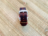 Leather watch strap | Leather Watch Band | Handmade Watch Band | 18 mm, 20 mm, 22mm, 24mm | Dark Reddish Brown