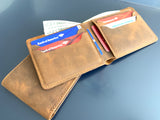Classic Bifold Leather Wallet - Antique Brown