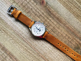 Leather watch strap | Leather Watch Band | Handmade Watch Band | 18 mm, 20 mm, 22mm, 24mm | Camel Color