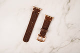 Apple watch band Series 1 2 3 4 5 6 7 8 SE 42-44-45 mm, 38-40-41 mm, Leather watch band, iWatch band, Apple watch leather band - K. Flower