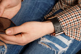 Black Flower Apple Watch Band 42-44-45 mm, 38-40-41 mm, Leather Watch Band, iWatch band, Apple Watch Leather Band, Series 1 2 3 4 5 6 7 8 SE
